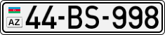 License plate of Azerbaijan, Cars