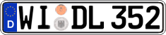 German license plate, Regular plates