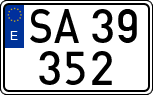 License plates of Spain, 1900 year series