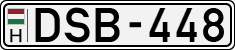 license plates of Hungary, Cars (1990)
