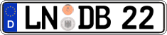 German license plate, Regular plates
