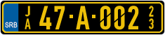 License plate of Serbia, Diplomatic