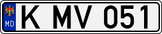 License plate of Moldova, Cars (1992)