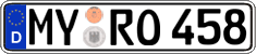 German license plate, Regular plates
