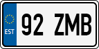 License plate of Estonia, Regular car plates (US-size)