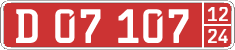 License plate of Kyrgyzstan, Diplomatic
