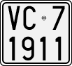 License plate of Italy, Motorcycles (1927 year series)