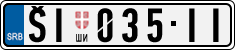 License plate of Serbia, Cars