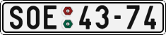 License plate of the Czech Republic, Cars (1960)