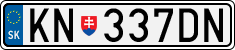 License plate of Slovakia, Cars
