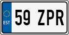 License plate of Estonia, Regular car plates (US-size)