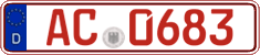 German license plate, Red license plates