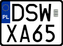 License plates of Poland, Regular car plates