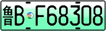 License plate of China, Electric vehicles