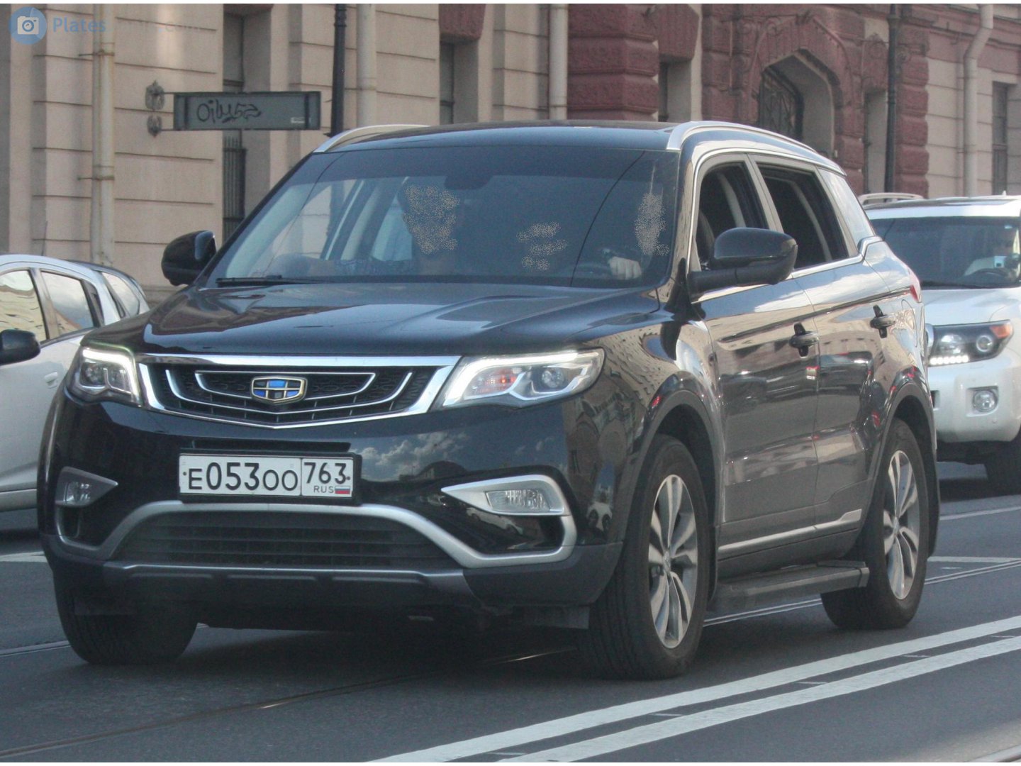 е 053 оо 763, Geely Atlas 1st gen (NL-3; CIS-market), 2017–2021