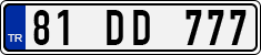 License plate of Turkey, Regular plates