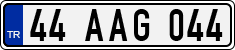License plate of Turkey, Regular plates