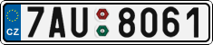 License plate of the Czech Republic, Cars (2001)