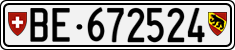 License plate of Switzerland, Cars