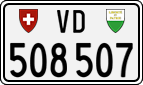 License plate of Switzerland, Cars