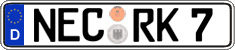 German license plate, Regular plates