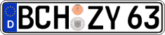 German license plate, Regular plates
