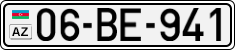 License plate of Azerbaijan, Cars