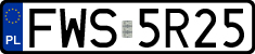 License plates of Poland, Regular car plates