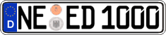 German license plate, Regular plates