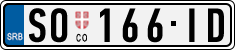 License plate of Serbia, Cars