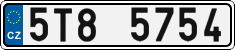 License plate of the Czech Republic, Cars (2001)