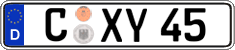 German license plate, Regular plates