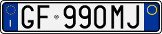 License plate of Italy, Cars (1994 year series)