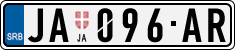 License plate of Serbia, Cars