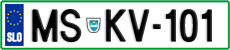 License plate of Slovenia, Cars