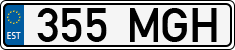 License plate of Estonia, Regular car plates