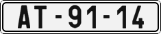 License plate of the Czech Republic, Cars (1960)