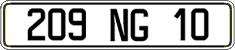 French license plate, FNI