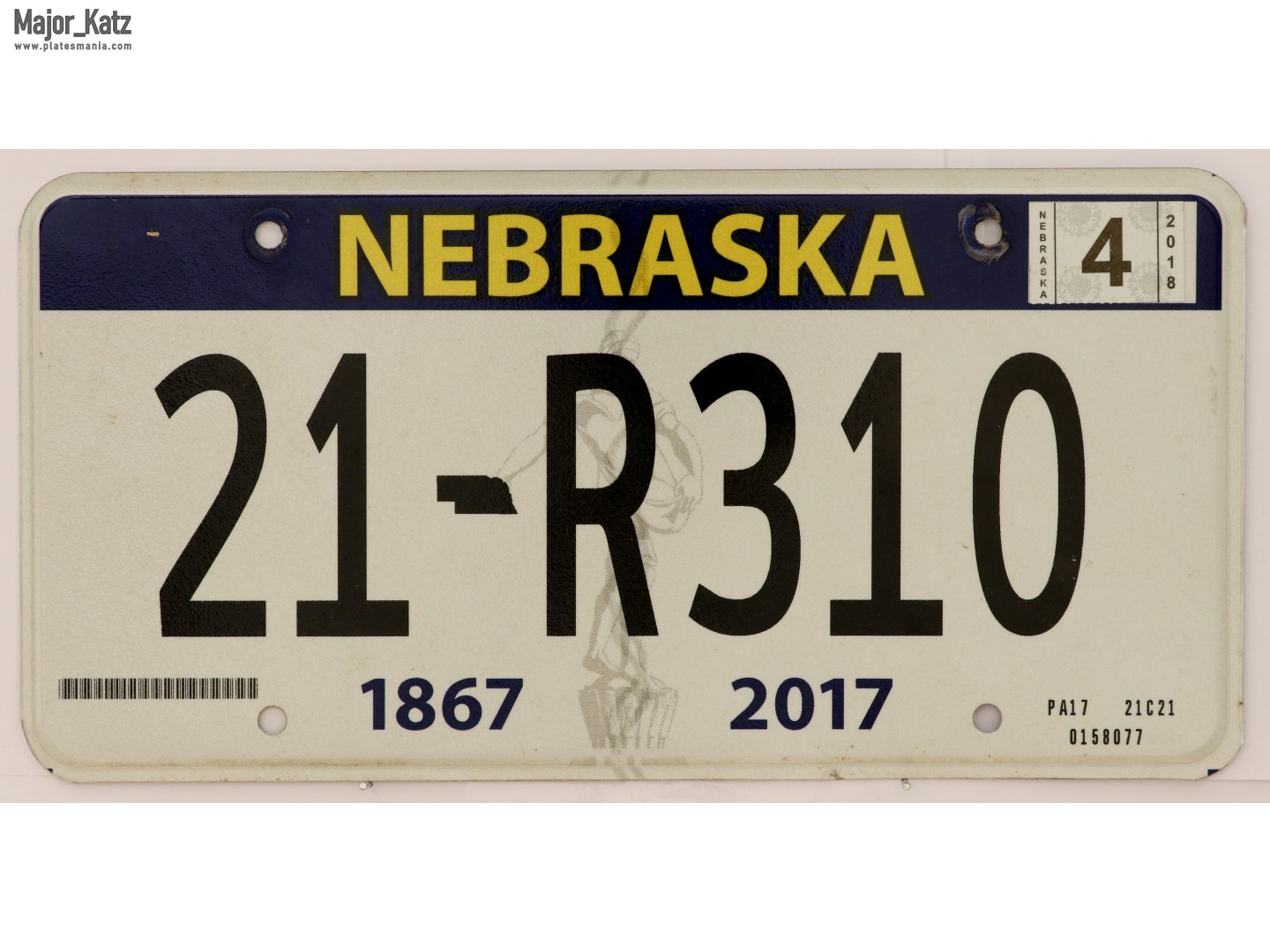 21-R310, License plate without vehicle 