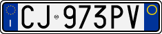 License plate of Italy, Cars (1994 year series)