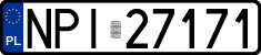 License plates of Poland, Regular car plates