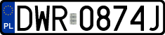 License plates of Poland, Regular car plates