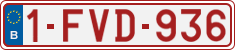 License plate of Belgium, Regular plates (2010)