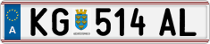 License plate of Austria, Regular plates