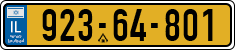 License plate of Israel, Regular plates