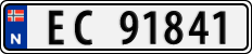 License plate of Norway, Cars