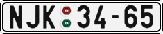 License plate of the Czech Republic, Cars (1960)