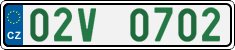 License plate of the Czech Republic, Oldtimers (2001)