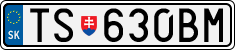 License plate of Slovakia, Cars