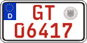 German license plate, Red license plates